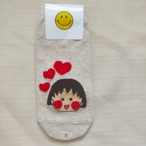 Chibi Maruko-chan 小丸子 Socks 23-25cm | Made in Korea | Cute Gifts